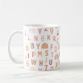 Fun Rainbow Alphabet Muster Kaffeetasse (Links)