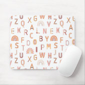 Fun Rainbow Alphabet Muster Mousepad (Mit Mouse)
