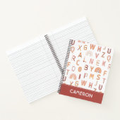 Fun Rainbow Alphabet Muster Notizblock (Innenseite)