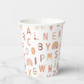 Fun Rainbow Alphabet Muster Pappbecher (Links)