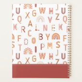 Fun Rainbow Alphabet Muster Planer (Rückseite)