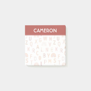 Fun Rainbow Alphabet Muster Post-it Klebezettel