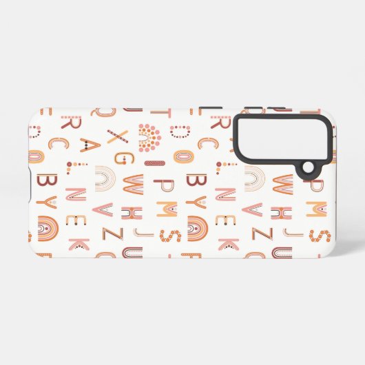 Fun Rainbow Alphabet Muster Samsung Galaxy Hülle (Rückseite (Horizontal))