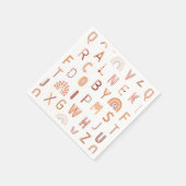 Fun Rainbow Alphabet Muster Serviette (Ecke)
