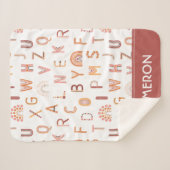 Fun Rainbow Alphabet Muster Sherpadecke (Vorderseite (Horizontal))