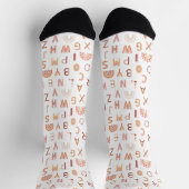 Fun Rainbow Alphabet Muster Socken (Oben)