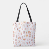 Fun Rainbow Alphabet Muster Tasche (Rückseite)