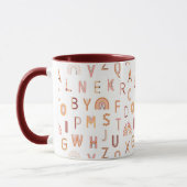 Fun Rainbow Alphabet Muster Tasse (Links)