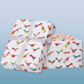 Fun Rainbow Bird Geschenkpapier