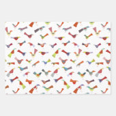Fun Rainbow Bird Geschenkpapier Set (Vorderseite 3)