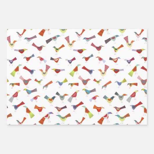 Fun Rainbow Bird Geschenkpapier Set (Vorderseite 3)