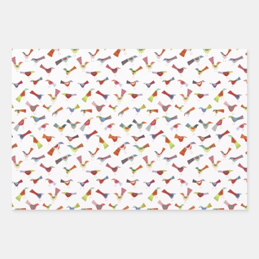 Fun Rainbow Bird Geschenkpapier Set (Vorderseite 2)