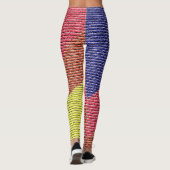 Fun Rainbow Bricks Muster farbenfroh Leggings (Rückseite)