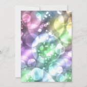 Fun Rainbow Bubbles Lila Foto Einladung (Rückseite)