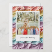 Fun Rainbow Cake Icing Einladung (Rückseite)