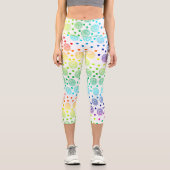 Fun Rainbow Circles Capri Leggings (Vorderseite)