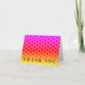 Fun Rainbow Colors Honeycomb Design Vielen Dank Karte (Vorderseite)