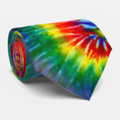 Fun Rainbow Colors Retro Gefärbte Krawatte Neck Ti (Gerollt)