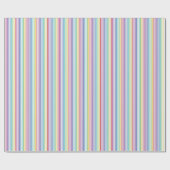 Fun Rainbow Colors Striped Geschenkpapier (Flach)