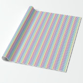 Fun Rainbow Colors Striped Geschenkpapier (Ungerollt)