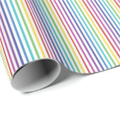 Fun Rainbow Colors Striped Geschenkpapier (Rolleneckpunkt)