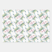 Fun Rainbow Crab und Stripes Wassercolor Geschenkpapier Set (Vorderseite)