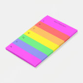Fun Rainbow Custom Planer gefärbt Post-it Klebezettel (angewinkelt)