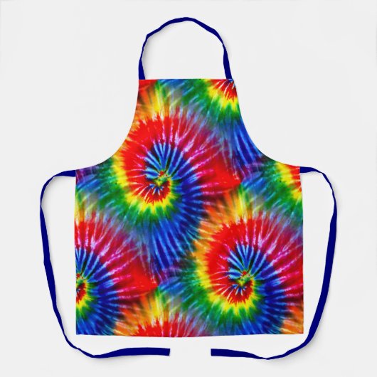 Fun Rainbow Gefärbte Krawatte Psychedelic Retro Hi Schürze (Vorderseite)