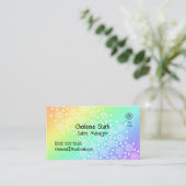 Fun Rainbow Gradient Business Cards Visitenkarte (Stehend Vorderseite)