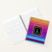 Fun Rainbow Gradient Glitzer Luxury Journal Notizblock (Innenseite)