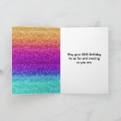 Fun Rainbow Gradient Glitzer Sparkle Geburtstag Karte (Innenseite)