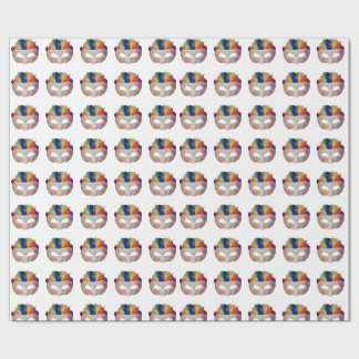 Fun Rainbow Mask Wrapping Paper Geschenkpapier