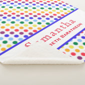 Fun Rainbow Polka Dot Muster Personalisiert Name Sherpadecke (3/4)