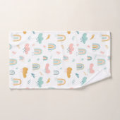 Fun Rainbow & Rain Cloud Pattern Badhandtuch Set (Handtuch)