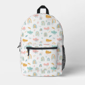 Fun Rainbow & Rain Cloud Pattern Bedruckter Rucksack (Vorderseite)