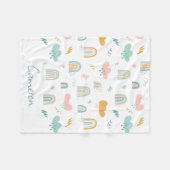 Fun Rainbow & Rain Cloud Pattern Fleecedecke (Vorderseite (Horizontal))