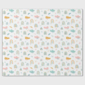 Fun Rainbow & Rain Cloud Pattern Geschenkpapier (Flach)