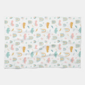 Fun Rainbow & Rain Cloud Pattern Geschirrtuch (Horizontal)
