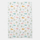 Fun Rainbow & Rain Cloud Pattern Geschirrtuch (Vertikal)