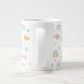 Fun Rainbow & Rain Cloud Pattern Jumbo-Tasse (Rückseite)