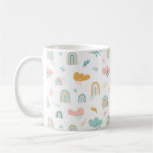 Fun Rainbow & Rain Cloud Pattern Kaffeetasse (Links)