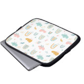 Fun Rainbow & Rain Cloud Pattern Laptopschutzhülle (Vorne Knopf)