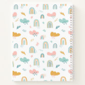 Fun Rainbow & Rain Cloud Pattern Notizblock (Rückseite)