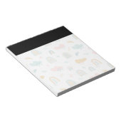 Fun Rainbow & Rain Cloud Pattern Notizblock (angewinkelt)
