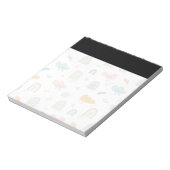 Fun Rainbow & Rain Cloud Pattern Notizblock (Rotiert)