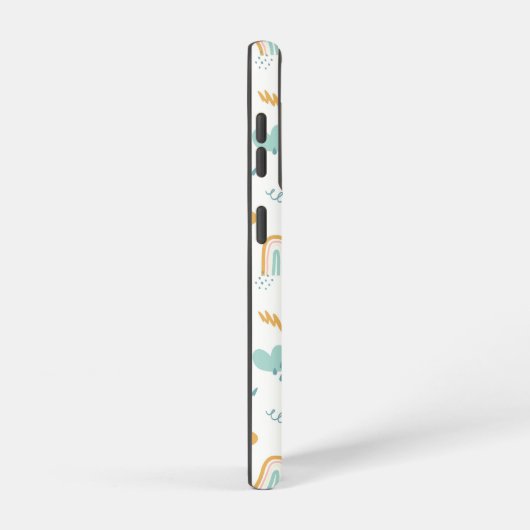 Fun Rainbow & Rain Cloud Pattern Samsung Galaxy Hülle (Rechte Seite)