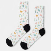 Fun Rainbow & Rain Cloud Pattern Socken (Linkes Detail)