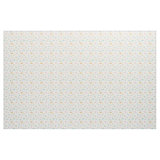 Fun Rainbow & Rain Cloud Pattern Stoff (Yard (91,4 cm))