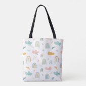 Fun Rainbow & Rain Cloud Pattern Tasche (Rückseite)