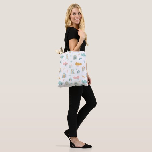 Fun Rainbow & Rain Cloud Pattern Tasche (Am Model)